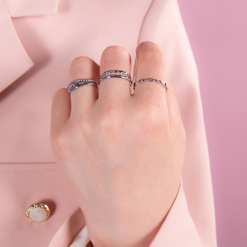 Five sets of rings