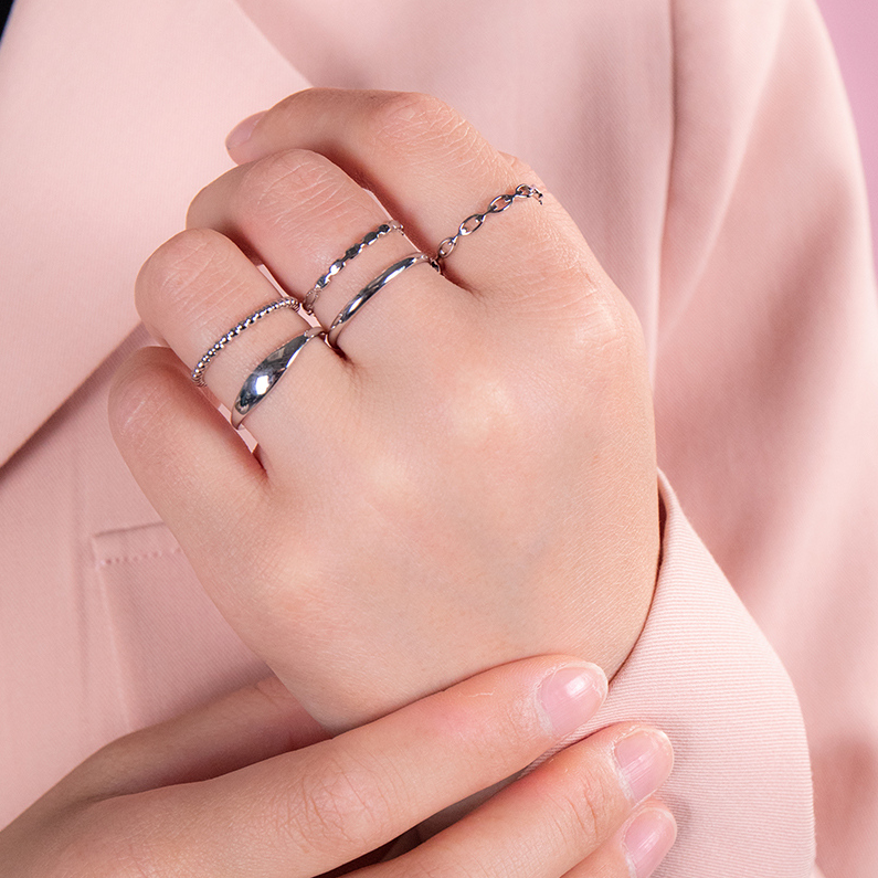 Five sets of rings