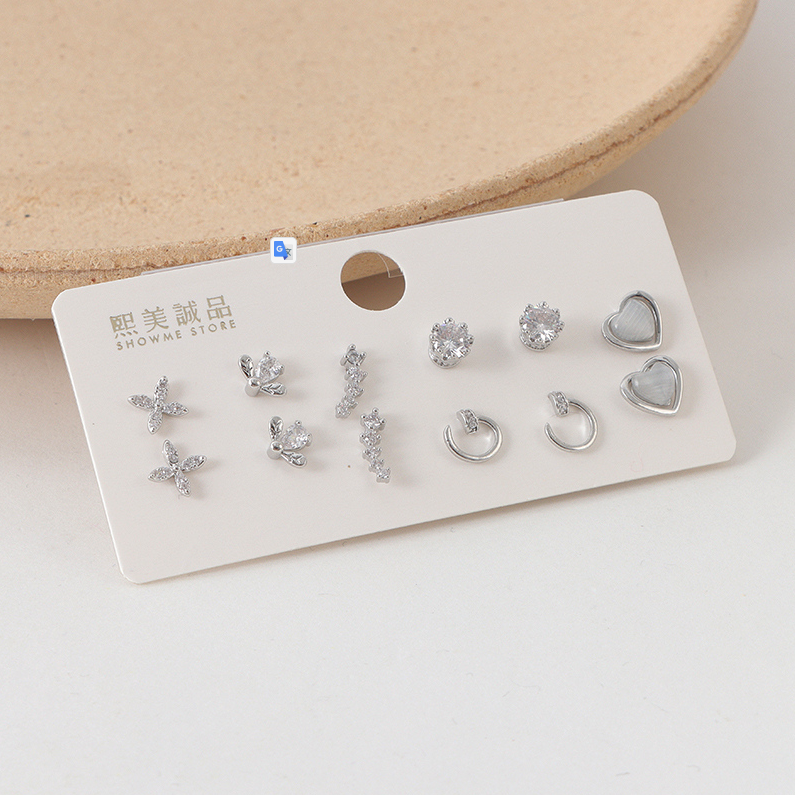 12 sets of Korean exquisite combination earrings 2