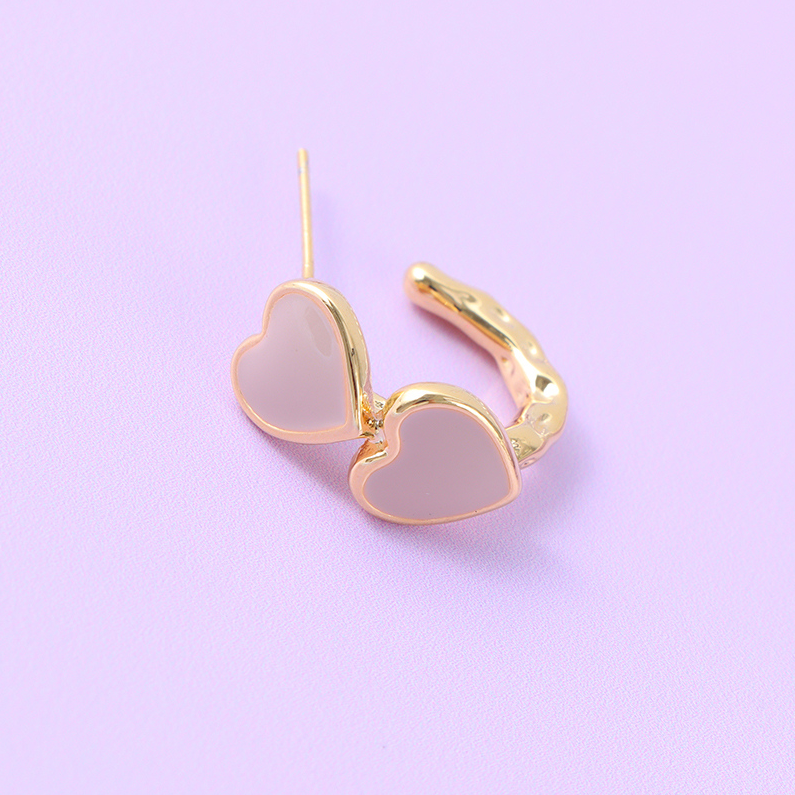 Korean love milk tea colored earrings
