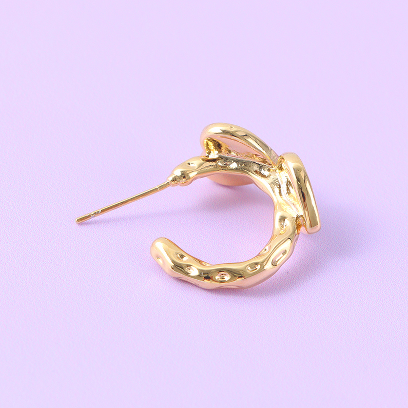 Korean love milk tea colored earrings