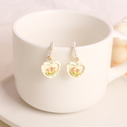 Flower drop earrings
