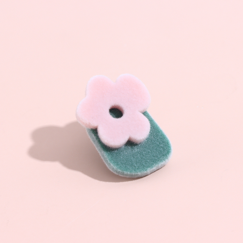 Popular Flocking Flower Earrings 1