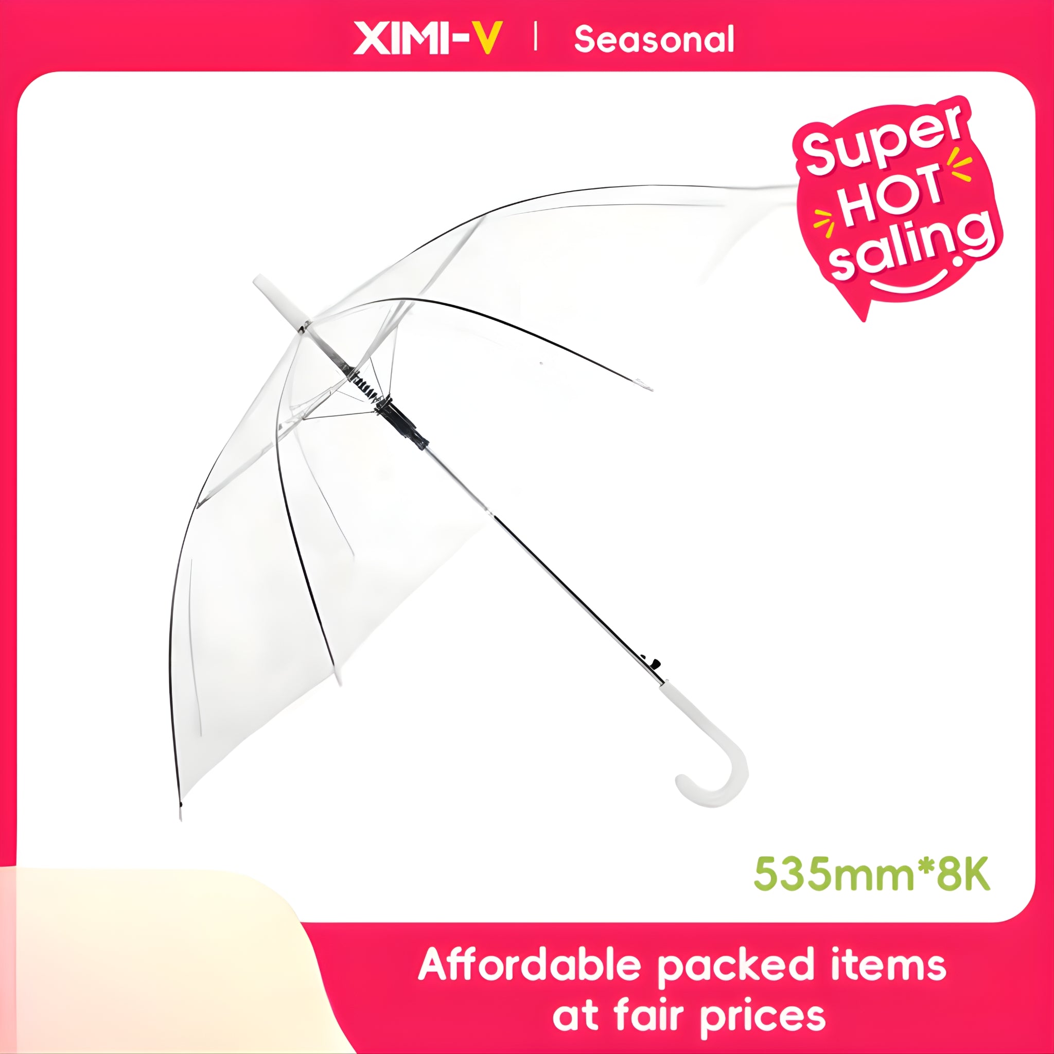Classic fashion transparent umbrella