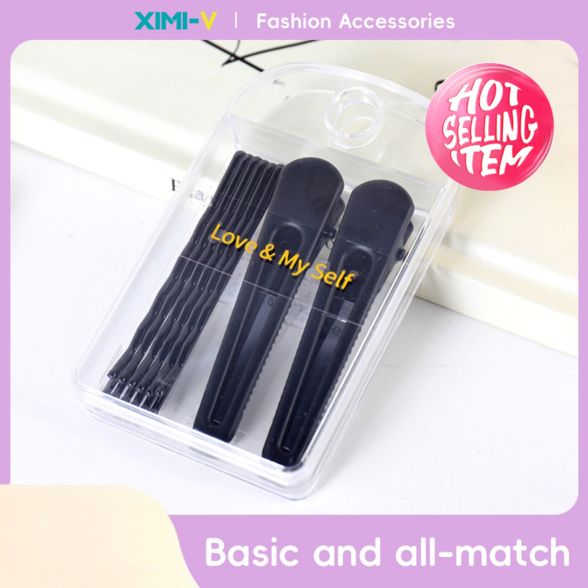 Waterdrop Shape Hair Clips Set