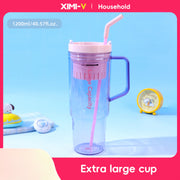 1200mL Big MAC Straw Basic Plastic cup (purple)