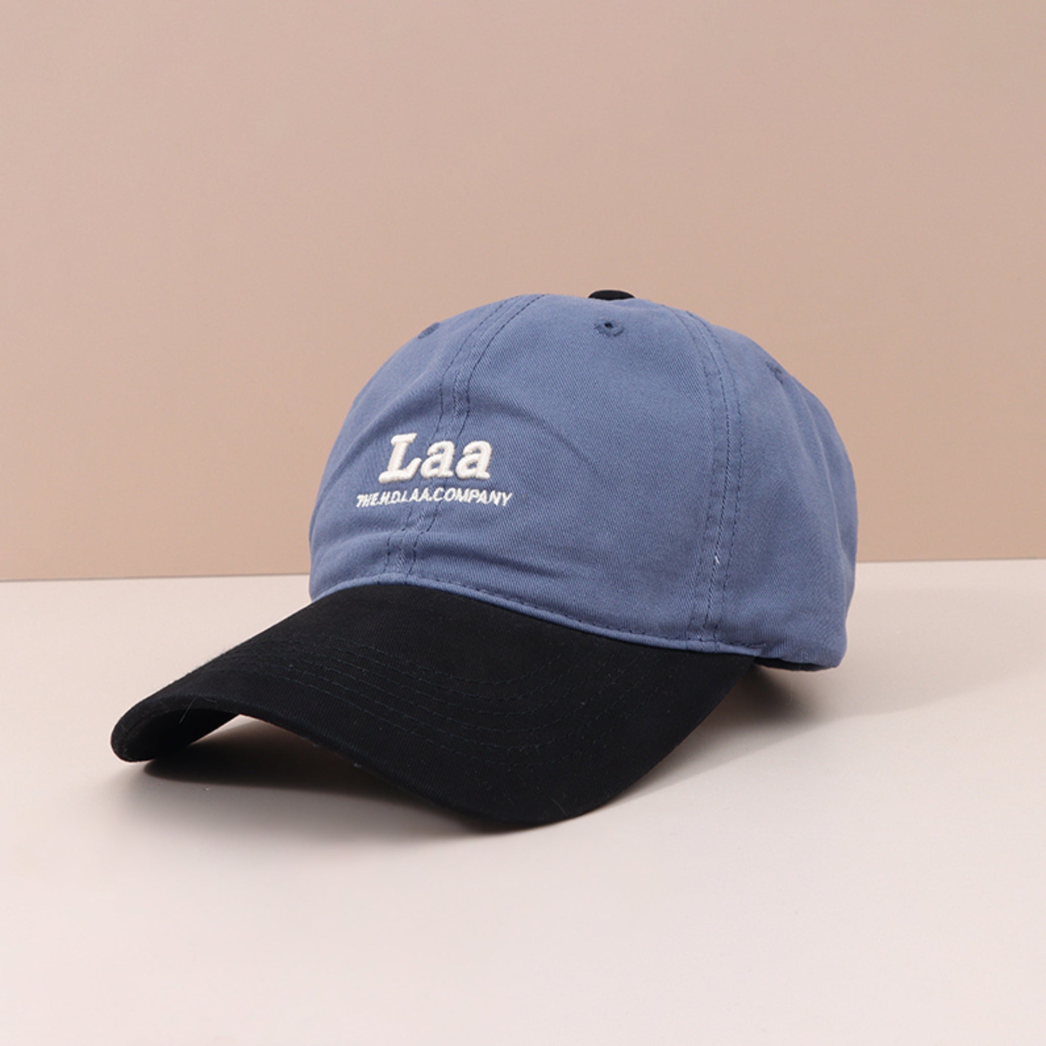 Softtop wide brim color-matching baseball cap. - Blue
