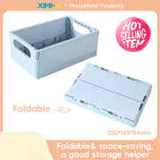 Cream Series Large Foldable Storage Basket (Light Blue)