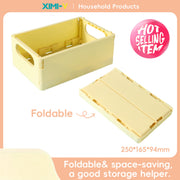 Cream Series Large Foldable Storage Basket (Light Yellow)