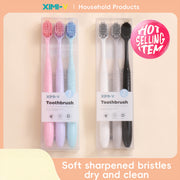 Colorful Wide Head toothbrush with Spiral Hair (3 sets)