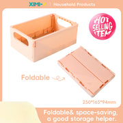 Cream Series Large Foldable Storage Basket (Light Pink)