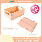 Cream Series Small Foldable Storage Basket (Light Pink)