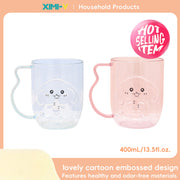 Fun Embossed Transparent mouthwash Cup (Color mixing)