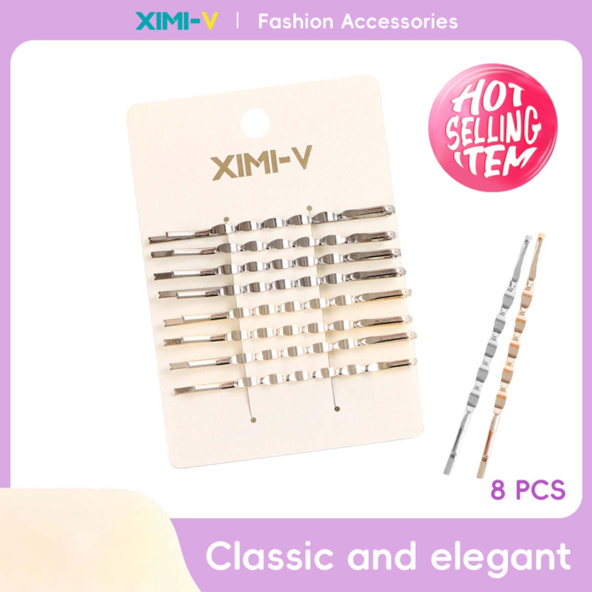 Basic matching color gold and silver basic a word clip 8