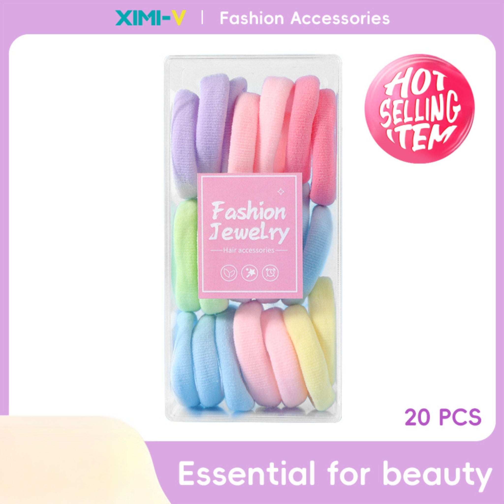 Box with bright towel ring 20 pieces