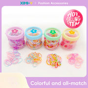 Printed beautiful bucket color disposable rubber band