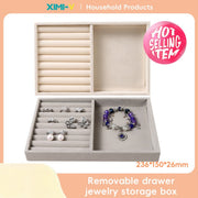 Large combination flocking jewelry plastic storage A type (m