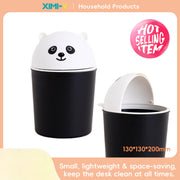 Cartoon Desktop Trash Can (Black-White)