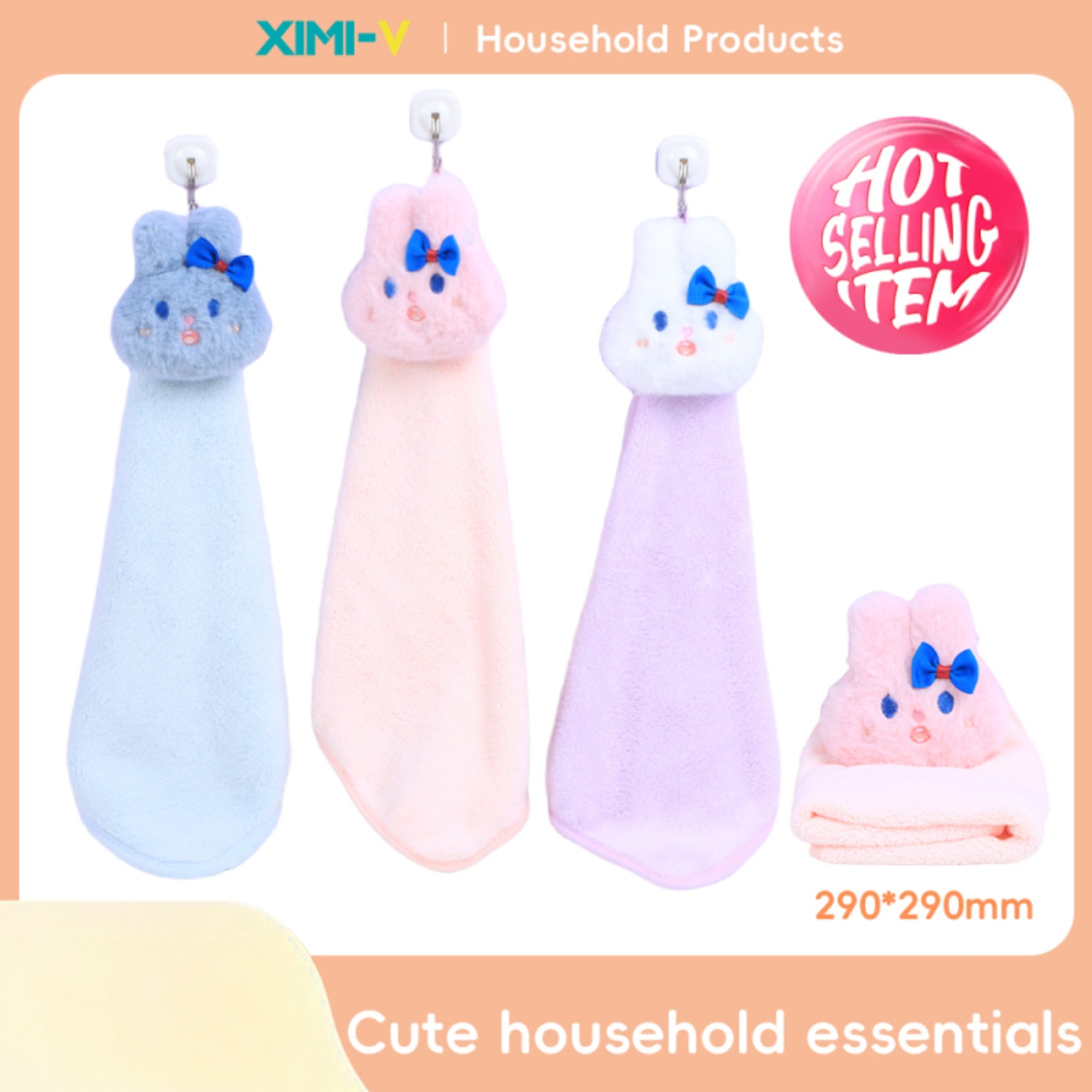 Princess Bunny Basic Hand Towel