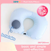 Solid Color Cool Air U-shaped Pillow (Blue)