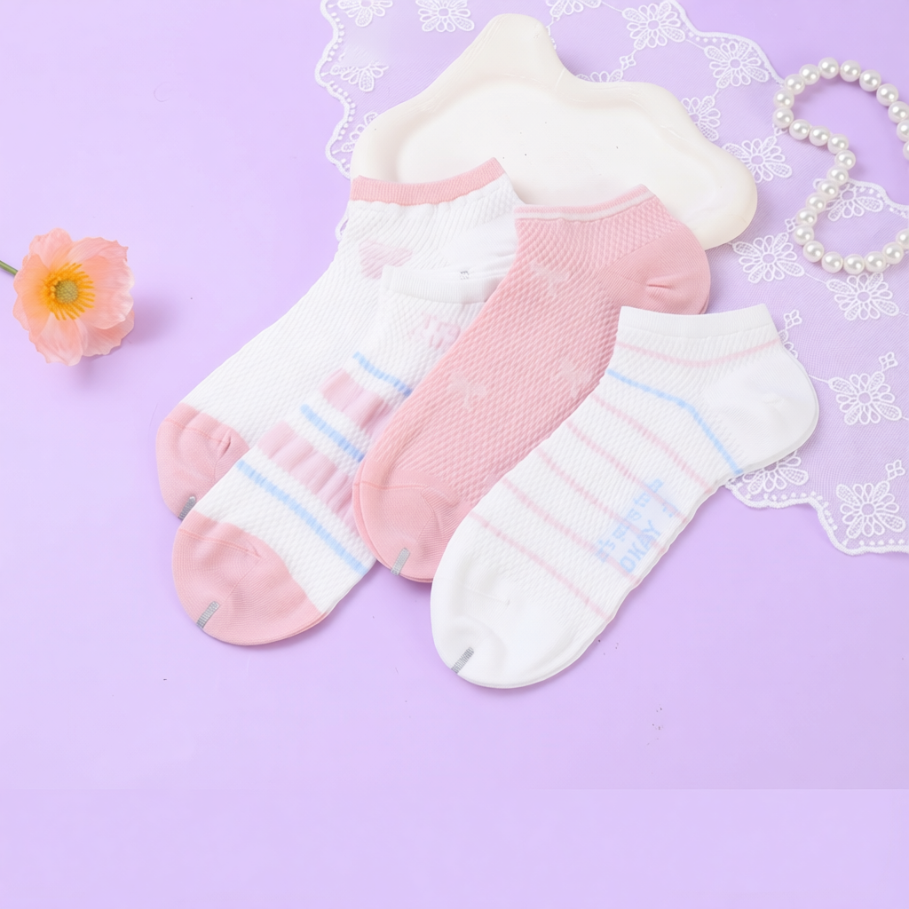 Women's socks with Bow in Pink Series