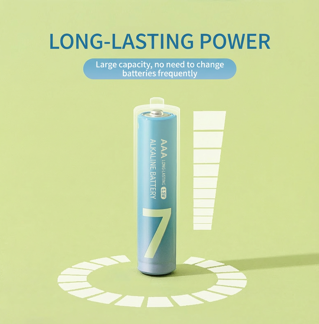 8 pieces of No. 7 alkaline gradient color batteries