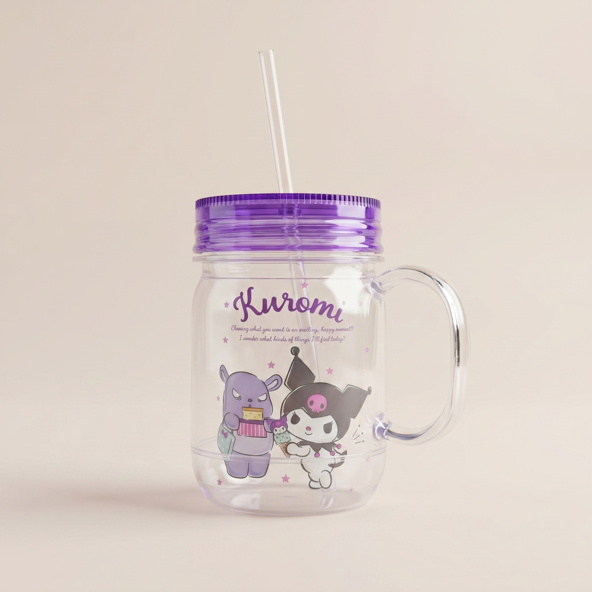 Kuromi Plastic Cup (Purple) 550ml/18.60 fl.oz.