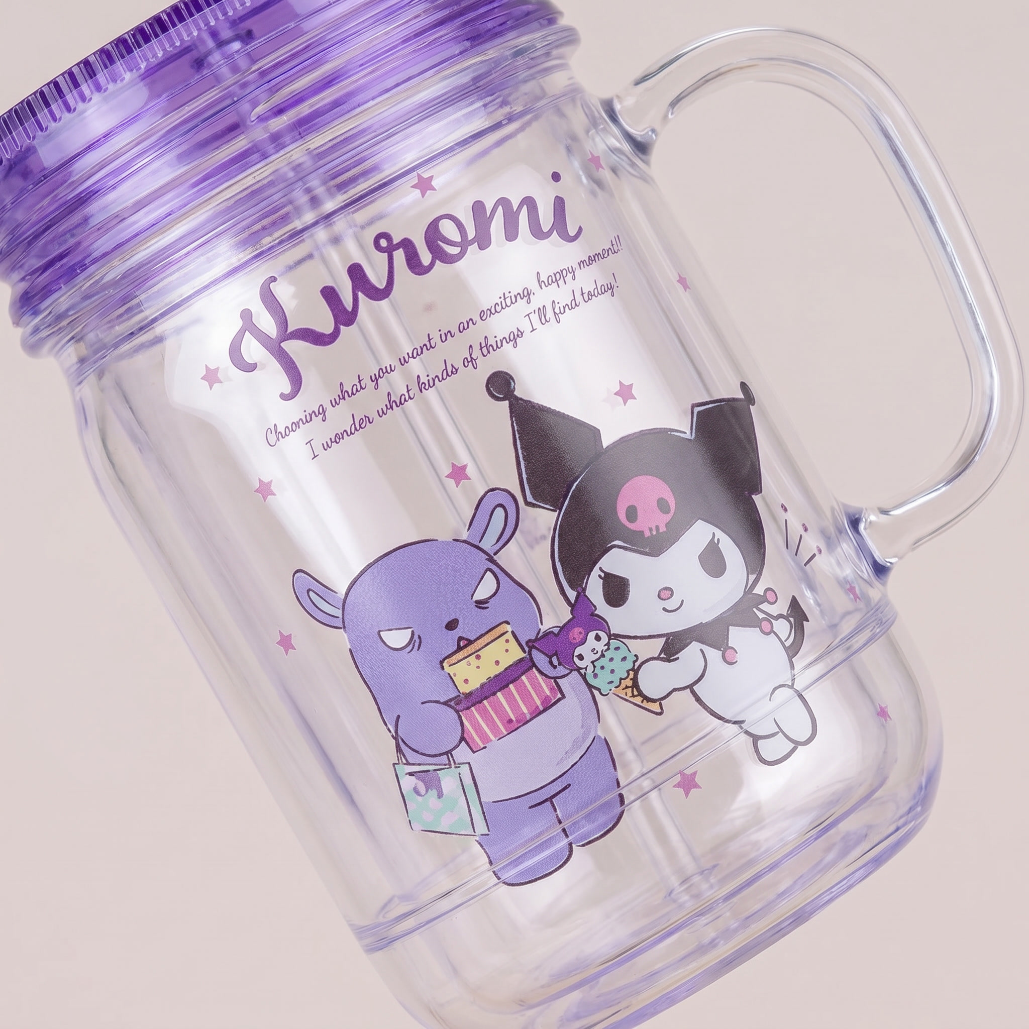 Kuromi Plastic Cup (Purple) 550ml/18.60 fl.oz.