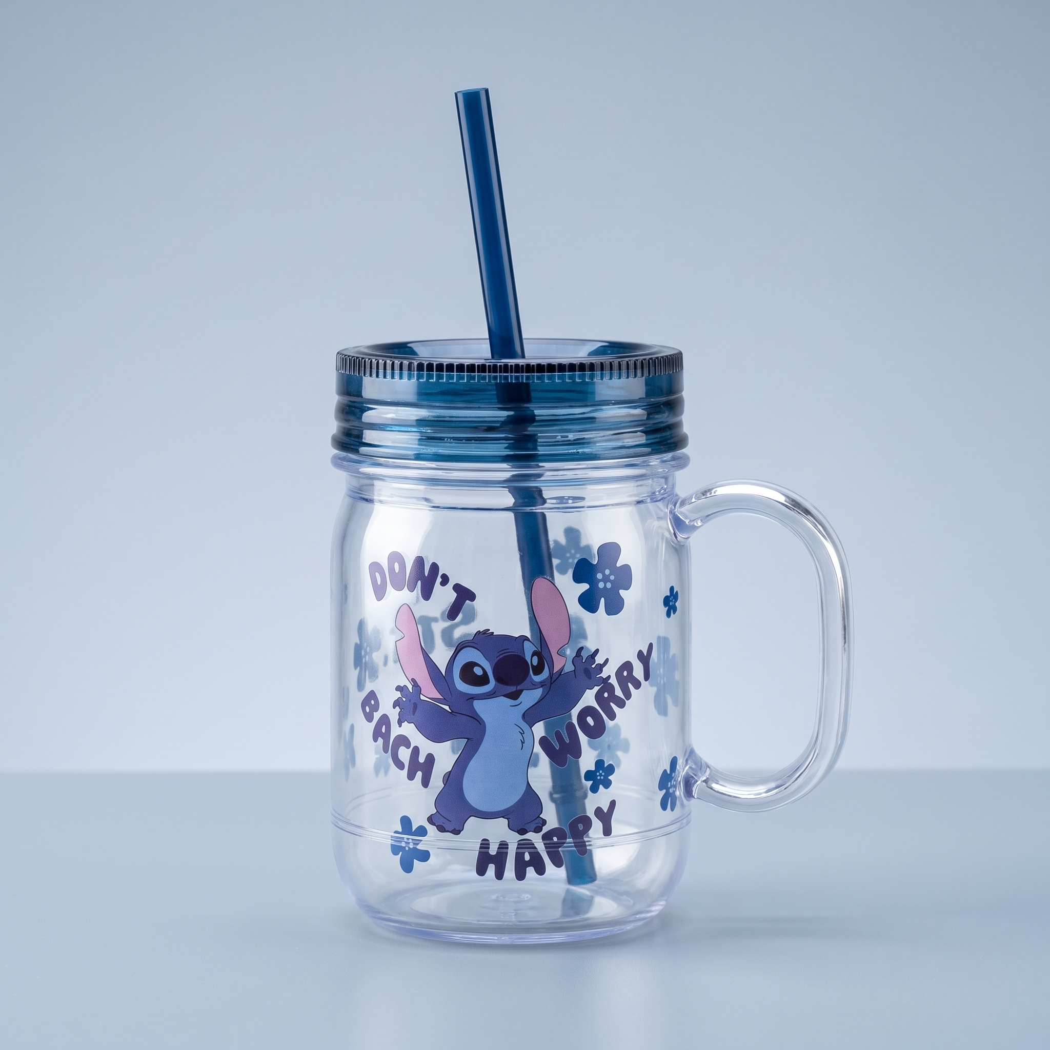 Stitch Cup with Blue Lid 550ml/18.60 fl.oz.