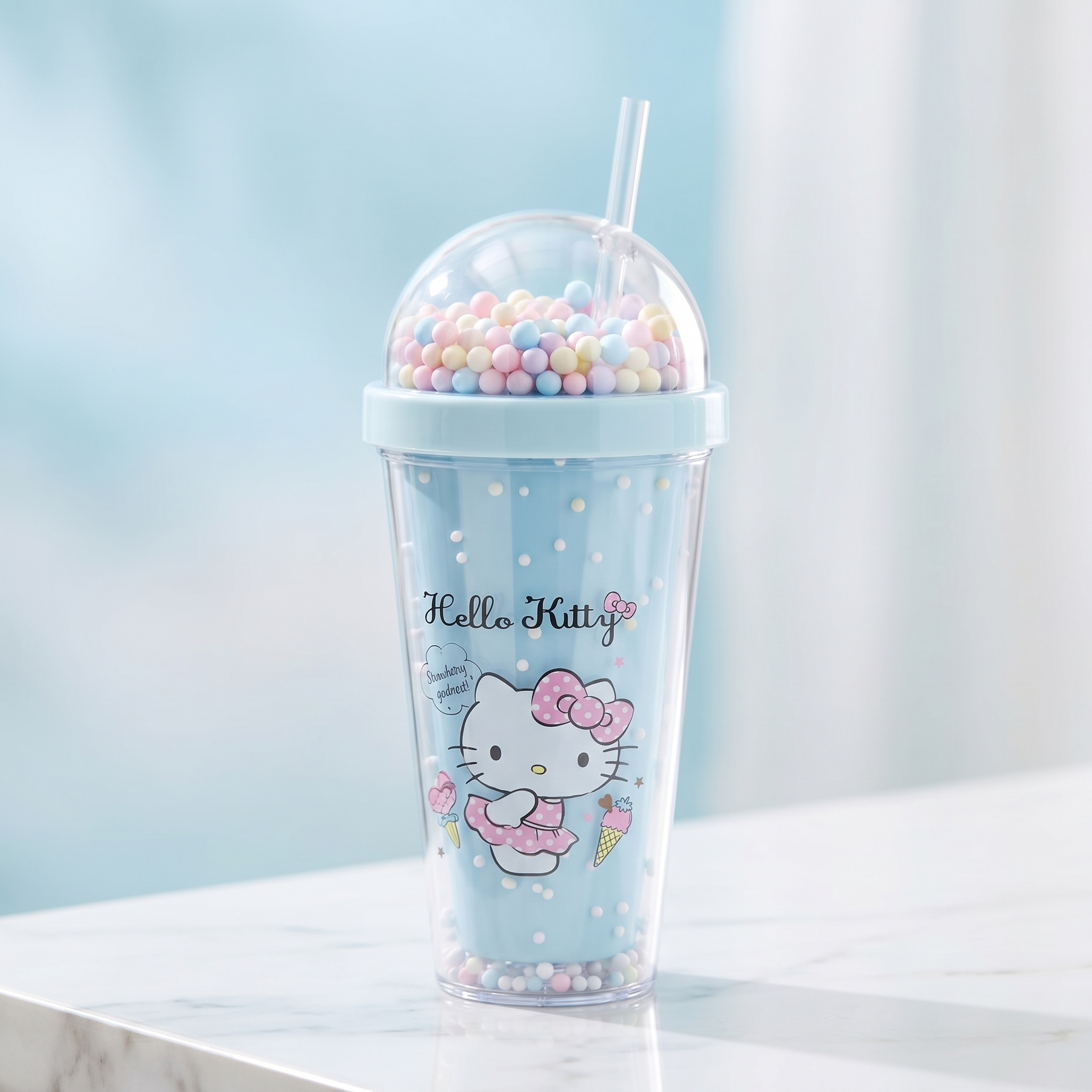 Hello Kitty Plastic Cup 380ml/12.85 fl.oz.