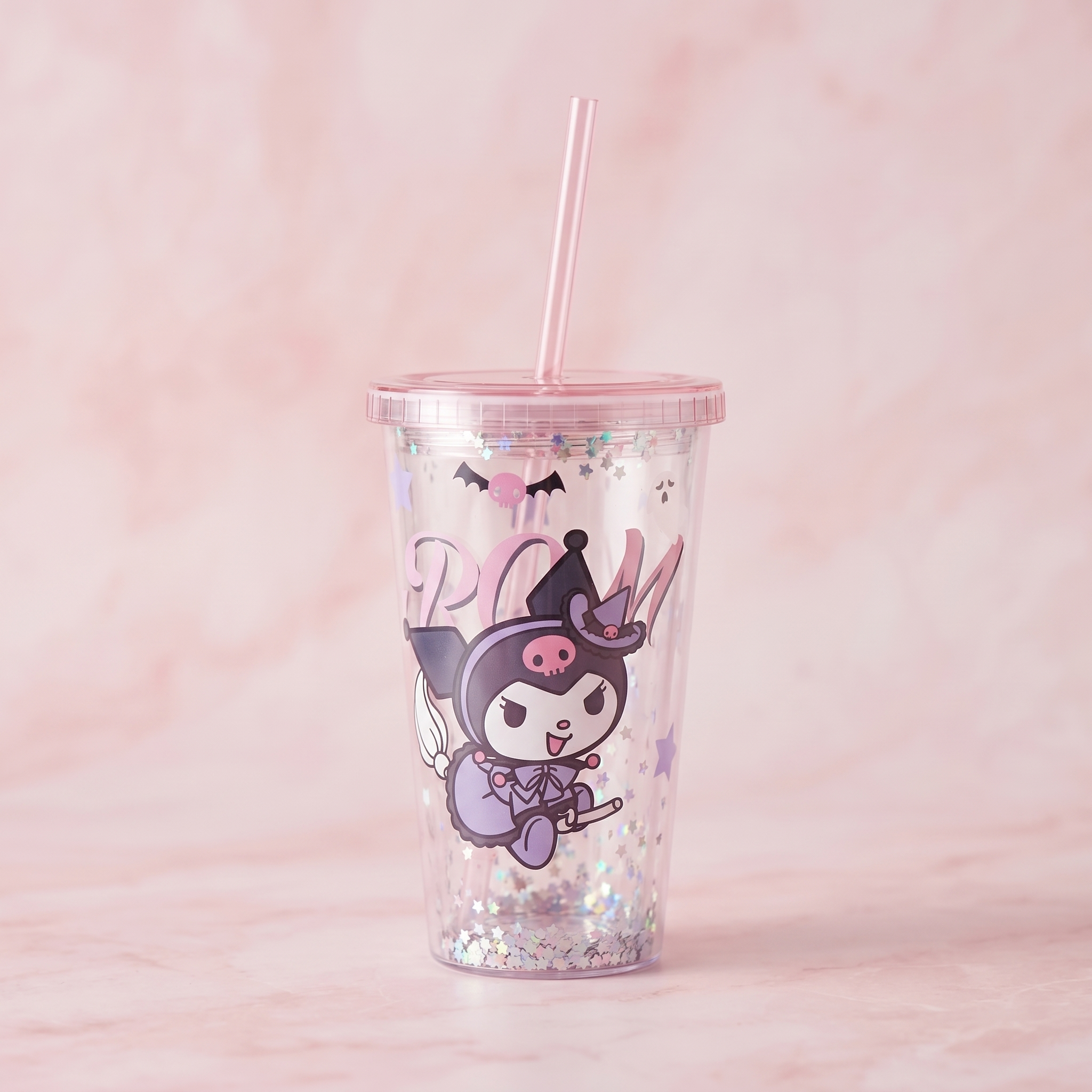 Kuromi Flat Top Plastic Cup 450ml/15.22 fl.oz.