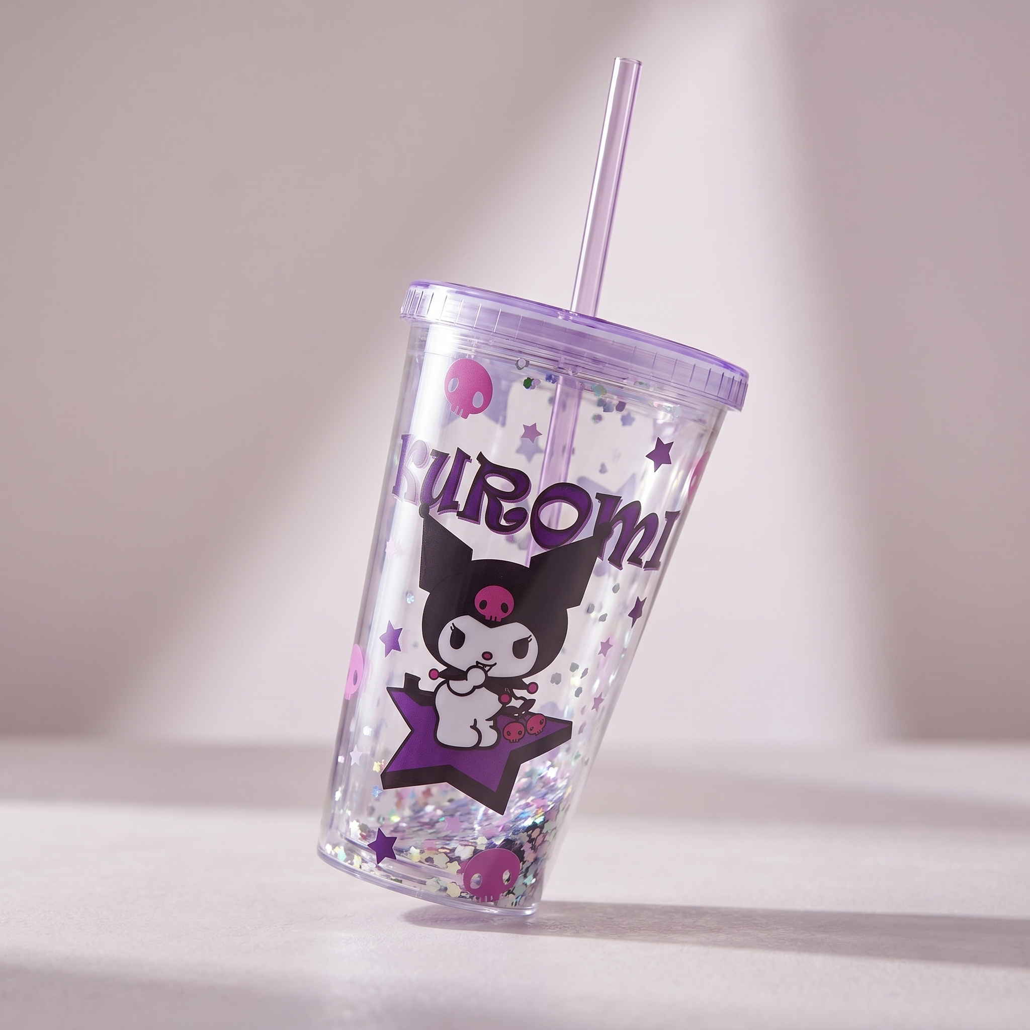 Kuromi Flat Top Plastic Cup 450ml/15.22 fl.oz.